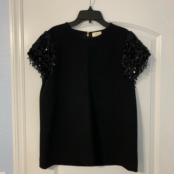 Kate Spade Sequin Fringe Structured Top - Picture 6 of 10
